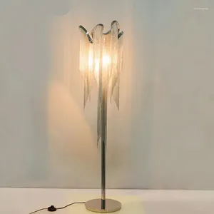 Lâmpadas de assoalho criativa prata borla lâmpada sala de estar mesa franja quarto metal iluminação decoração luminária de cozinha