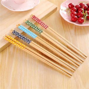 Chopsticks Pot Anti Slip Design Classic Wooden Safety And Health Printed Natural Bamboo