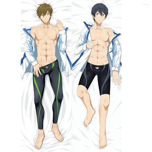 Pillow Case Japanese Anime Free! Haruka Nanase Rin Male BL Cover Hugging Body Dakimakura