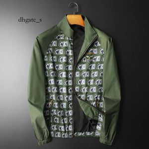 mens north face jacket High End Trendy Brand Autumn designer jacket New Trend Handsome Casual Standing Collar Printed Men's Jacket