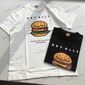 Erkek Tişörtler İnsan Yapımı T-Shirt Erkek Kadınlar 1 1 Hamburger Baskı T-Shirt İnsan Yapımı T230421