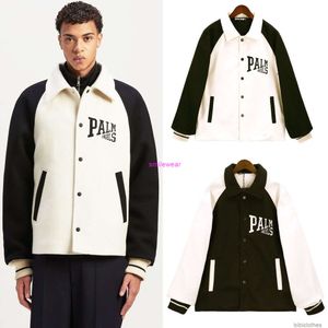 Designer Mens Jackets Fashion Brand Casual Coats Ytterkläder American Trendy Palmes Angel Angels Brodery ColorBlock Academy Style Cotton Jacket Coat Män kvinnor