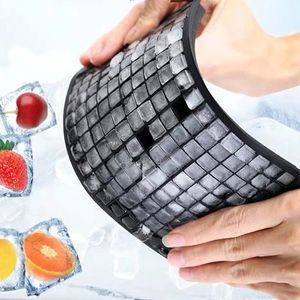 160 rutnät Diy Creative Small Ice Cream Tools Square Shape Silicone Ice Mold Tray Fruit Ices Cubes Maker Bar Kitchen Accessories