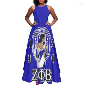 Casual Dresses Summer Women Flare Sundress Outfits Phi Beta Sigma Design Ladies Camis Long Streetwear Leisure Vestidos Dress For Female