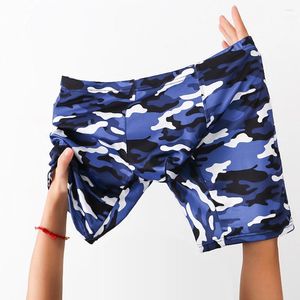 Underpants Red Camouflage Shorts Underwear Boxer Briefs Middle Waist Panties Comfortable And Stylish Polyester Spandex Fabric