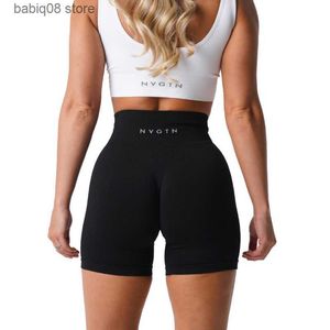 Yoga Kıyafeti NVGTN Spandex Katı Dikişsiz Şort Kadın Yumuşak Egzersiz Tayt Spor Kıyafetleri Yoga Pantolon Spor Giyim T230423