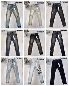 Дизайнеры джинсов Purple Jeans Mens Man Man Purple Jeans Black Pright Design Retro Streetwear Casual Sweat Any Дизайнеры Joggers Cant Biker Slim Straight Skinny Denim