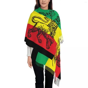 Halsdukar kvinnors tofs halsduk cool rasta lejon av juden lång vinter varm sjal och wrap art dreadlock rastafari gåvor pashmina