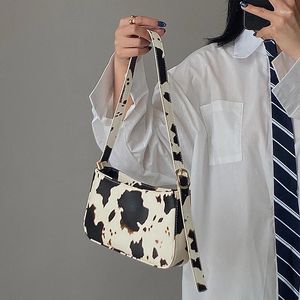 Bag French Niche Design Zebra Pattern Underarm Female Retro Cow Baguette Casual Fashion Simple Shoulder
