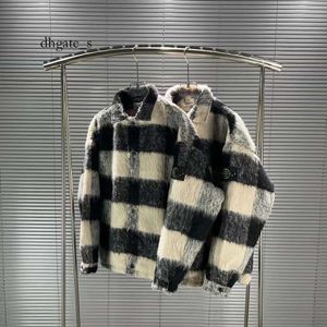 mens stoneisland jacket Sleeve Emblem Autumn/winter Fleece Plaid stone coat Flip Collar Fashion Couple Clothes Jacket Island