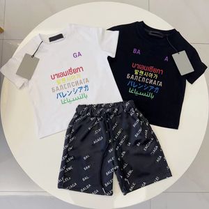 conjuntos de verão roupas infantis roupas de bebê roupas infantis designer camiseta menina menino shorts de manga curta conjunto de duas peças 18 estilos marca de luxo branco e preto