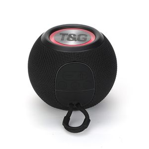 Mini alto -falante sem fio Bluetooth portátil TG337 com led de LED colorido RGB Light Round Outdoor Travel Music Speakers