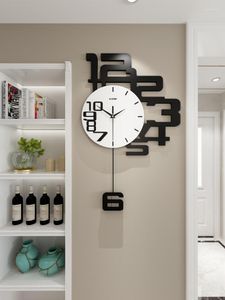 Wanduhren Uhr Wohnzimmer Tisch Persönlichkeit Kreativ Schaukel Modern Einfach Mode Stumm