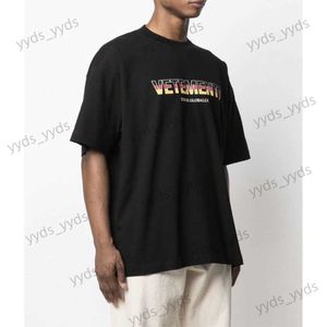 Męskie koszulki Vetements High Street Men's T-shirt Owwony swobodny koszulka Pure Cotton Woman's T Y2K Women Odzież Mężczyźni Streetwear 2022 SS VTM T230421