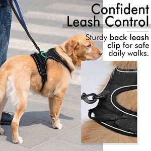 Hundhalsar för små stora hundar Träningstillbehör Pet Harness Safety Puppy Vest Walking Reflective POLLEDed