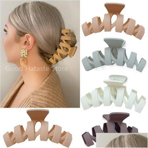 Fermagli per capelli Barrettes 1Pc Artiglio per capelli Fermagli per granchio Artigli di grandi dimensioni Forcine per capelli eleganti glassate Barrette Copricapo per donna Ragazza A Dhgarden Othlt