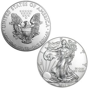 기타 가정 장식 미국 독수리 실버 동전 비 자기 동상 1oz 은금 도금 40mm 기념 장식 비 통화 수집품 동전