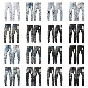 Men's Designer Mens Jeans Purple Jeans High Street Ksubi Hip Hop Ripped High Street Brand Patch Hole Denim Straight Fashion