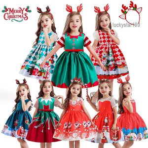 Рождественское платье для маленьких девочек, костюм Санта-Клауса, детские платья с принтом снежинок, зимняя новогодняя детская одежда со снеговиком