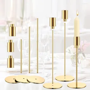 Candle Holders Candlestick Metal Iron Decoration Home Living Room Crafts Wedding Christmas Holiday Supplies