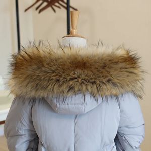 Halsdukar päls krage faux päls trim hoodie skräddarsydd päls för huva krage sjal ner kappa huva pälsdekor varm halsduk 231121