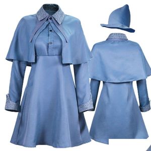 Anime Costumes Magic Wizard School Witch Fleur Isabelle Delacour Cosplay Costume Beauxbaton Uniform Adts Women Pass Halloween Party Dr Dh41p