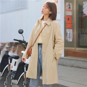 Damen Trenchcoats Deeptown Japanische Modejacke Frauen Übergröße Vintage Harajuku Windjacken Langer Mantel Koreanischer Stil Dünne Outdoor Outwear 230421