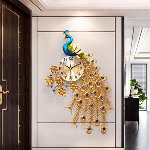 Wall Clocks Giant Luxury Clock Nordic Design Metaldigital Industrial Quartz Golden Reloj Pared Decorativo Metal Decor