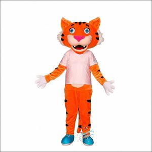 Profesjonalny Halloween Cute Tiger Mascot Costume Walking Cartoon Anime Earth Performing Odzież Ziemia Ziemia odzieży