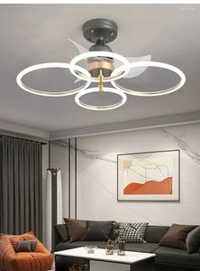 Вентилятор с переменной частотой, потолочный светильник для спальни, ресторана, гостиной, 2023, скандинавская интеллектуальная лампа