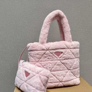 bolsas de sacola bolsa bolsa de luxo de luxo grandes bolsas de bolsas mini bolsas peludas feminino moda ombro peludo compras rosa cartas de impressão 220927