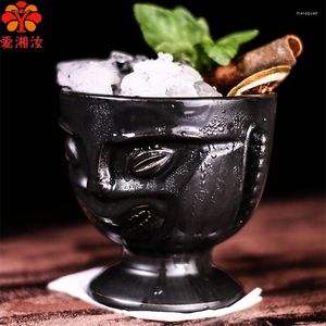 Höftkolvar aixiangru keramisk tiki mugg hawaiian cocktail glas egyptisk krigare gudinna röd svart vintage skålformade koppar