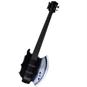 Axe 5 Strings Black Electric Bass Guitar with Chrome Hardware Offer Logo/Color Customize