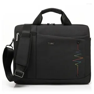 Pastas 15,6 polegadas Notebook Computador Laptop Sacos para Homens 2023 Mulheres Caso Maleta Ombro Messenger Bag D195