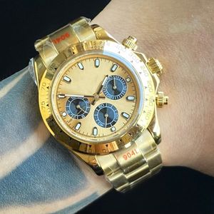 Herrenbeobachten Sie alle Zifferblätter, die automatische mechanische Uhren 40 -mm -Armbanduhren Mode -Gurt verstellbar 904L Edelstahl Montre de Luxe