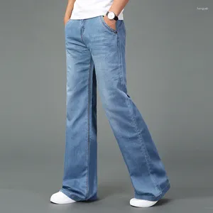 Erkekler Kot Giyim 2023 Sonbahar Açık Mavi Geniş-Tehlike İş Girişimci Pantolon