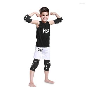 Podkładki kolan 4PCS Kids Sports and Elbow Zestaw grubej gąbki łyżwia strumienia obrońca Brace Protector dla dzieci kobiety