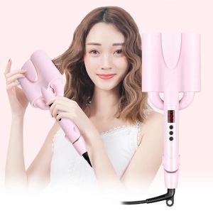 Curling Irons Hair Curler Big Wave Curling Iron Ceramic Deep Wavy Curler Egg Rolls 26/32MM LED Display Automatic 3 Barrels Hair Styler Tools 231120