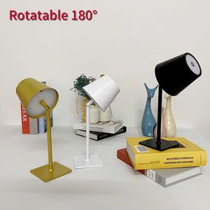 Creative Nordic Retro Lamp Bedroom Night Lights Rechargeble Living Room Bedside Rotatable Table Lamps AA230421