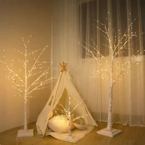 Juldekorationer LED Birch Tree Christmas Decoration Bedroom Light For Landscape Luminous Decoration Diy Year Decor Christmas Tree Party Gift 231120