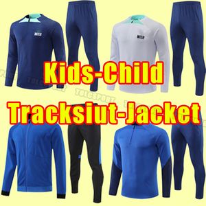 Kids child LUKAKU soccer tracksuits 22 23 Inter BARELLA VIDAL LAUTARO ERIKSEN ALEXIS DZEKO CORREA UNIFORMS football shirt 2022 2023 Milan Jacket Tracksuit s-2xl