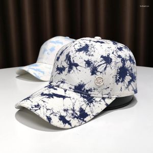 Viseras Hard Top Gorra de béisbol Hombres y mujeres Verano Thin Blue White 2023 Hip Hop Sun Hat Street Dome