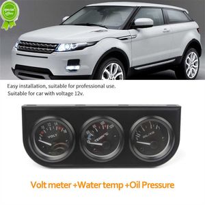 52mm 3-In-1car Meter Triple Kit Oil Temp Gauge + Water Temp Gauge + Oil Pressure Gauge With Sensor Car Meter +Volt Meter