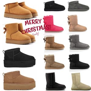 Semente de Mostarda Tasman Tazz Slipper Designer Ugglie Slippers Mulheres Fluffy Fur Ultra Mini Plataforma Australiana Bota Mulher Fuzzy Furry Botas de Inverno Ankle Bootes Flat 41