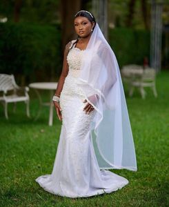 Elegant Mermaid Wedding Dresses Long Sleeves Bateau Pearls Beaded Sequins Appliques 3D Lace Hollow Plus Size Zipper Bridal Gowns Plus Size Vestido de novia Custom