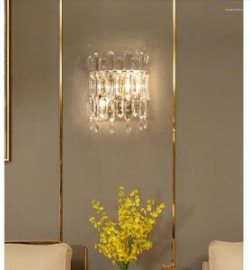 Стеновая лампа Ly Nordic Modern Crystal W24CM H29CM Светодиодный американский стиль в стиле страны винтажный проход