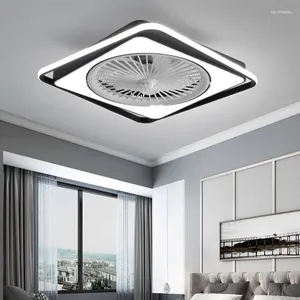 Led Bedroom Ceiling Lamp Fan Simple Household Various Shapes Continuous Dimming Color