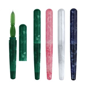 Füllfederhalter MAJOHN N10 Glass Dip Pen Resin Barrel 0,6-0,8 mm Glasfeder für Schüler üben Kalligrafie Schreibstift Büro Schulbedarf 230421