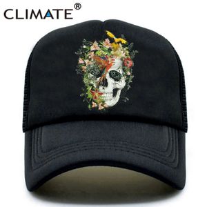 Шариковые шапки климат цветочный скелет скелет Кэпка Cool Skull Bone Cap Hiphop Baseball Caps Летняя кровя
