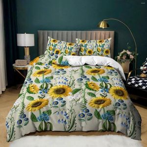 Bedding Sets Sunflower Edifor Quilt Tampe Casa de Tampa da Caixa de Casa House de Couette 220x240 260x240 UK Tamanho dos EUA